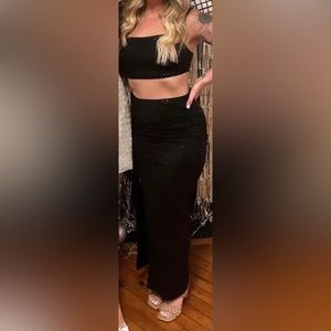 2 piece sequence outfit